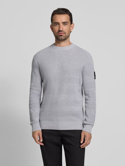 Tom Tailor Denim Regular Fit Pullover aus reiner Baumwolle Hellgrau Melange 4