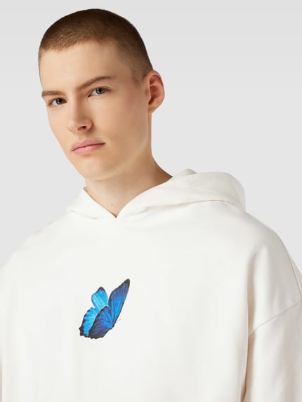 Mister Tee Hoodie mit Motiv-Print Modell 'LE PAPILLON' Offwhite 3
