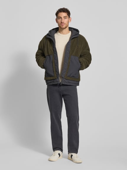 MCNEAL Teddyjacke mit Kapuze Oliv 1
