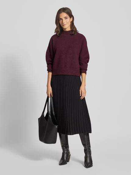 Tom Tailor Uitlopende plissérok met elastische band BLACK - 1