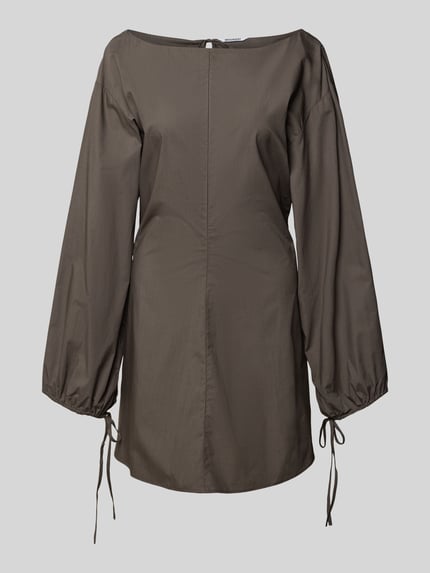Weekday Minikleid mit U-Boot-Ausschnitt Modell 'Nile' Mittelbraun 2