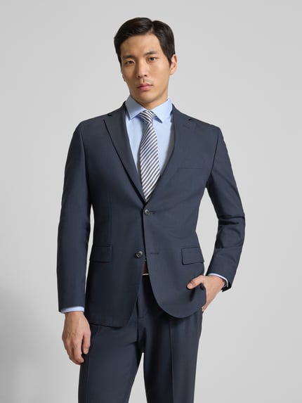 BOSS Krój slim fit krótki blezer z dodatkiem żywej wełny Model 'P-HUGE' Granatowy 4
