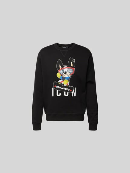 Dsquared2 Oversized Sweatshirt aus Baumwolle Black 2