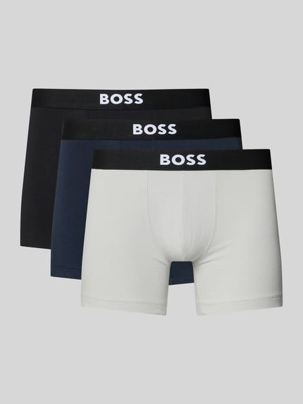BOSS Boxer Brief aus Baumwoll-Mix im 3er-Pack Mittelgrau 1