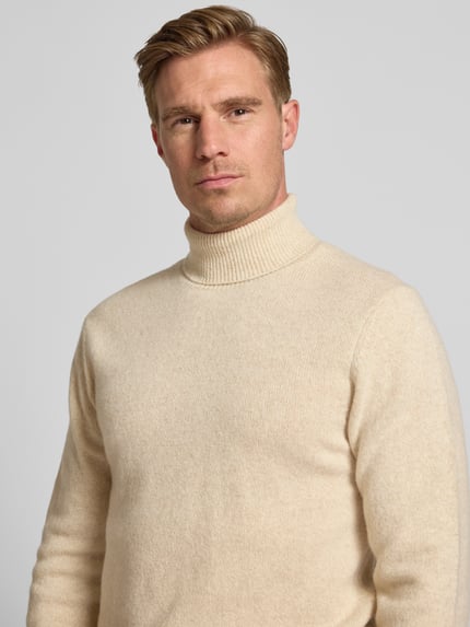 Casual Friday Sweter z dzianiny z golfem Złamany biały 3