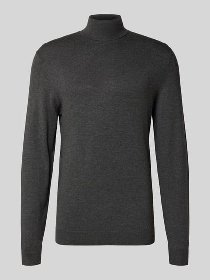 MCNEAL Rollkragenpullover aus Viskose-Mix Dunkelgrau Melange 2
