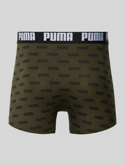 PUMA Bokserki z elastycznym pas z logo w zestaw 2 szt. Oliwkowy 3