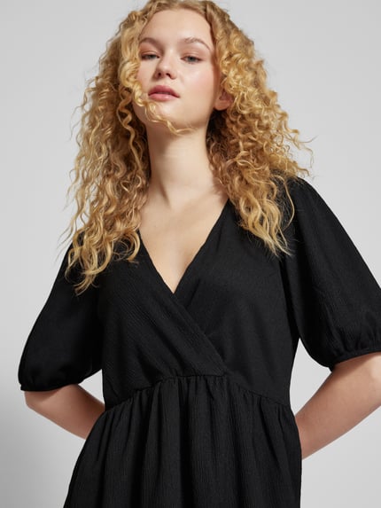 PIECES Minikleid mit V-Ausschnitt Modell 'LUNA' Black 3