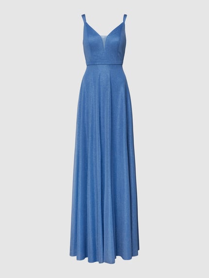 TROYDEN COLLECTION Avondjurk met hartvormige hals Bleu - 2