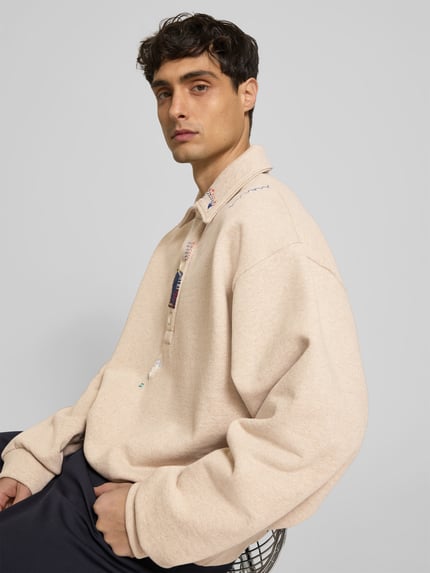 Marni oversized sweatshirt met labeldetails Beige - 3