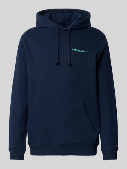 Tommy Jeans Bluza z kapturem o kroju relaxed fit z czystej bawełny Granatowy 2