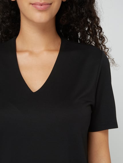 FREE/QUENT T-Shirt mit V-Ausschnitt Black 3