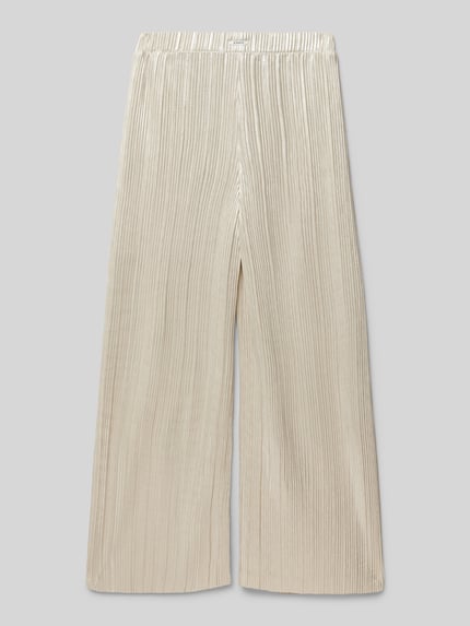 Garcia Wide Leg Stoffhose mit elastischem Bund Silber 3