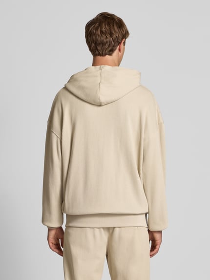 PEGADOR Oversized sweatjack met capuchon en logostitching Ecru - 5