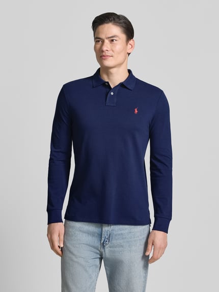 Polo Ralph Lauren Regular Fit Poloshirt aus reiner Baumwolle Dunkelblau 4