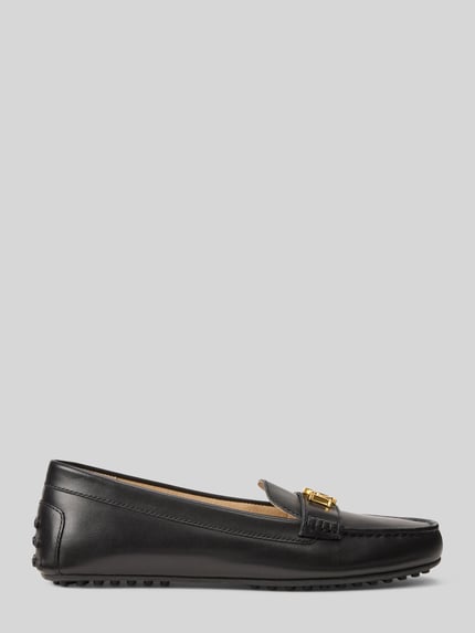 Lauren Ralph Lauren Slipper aus echtem Kalbsleder Black 2