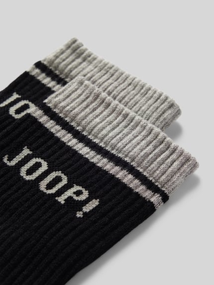 JOOP! COLLECTION Socken im 2er-Pack mit Label-Stitching Black 2