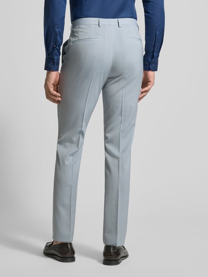 HUGO Super slim fit pantalon van scheerwolmix model 'HESTEN' Lichtblauw - 5