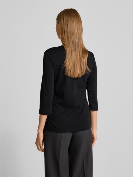 Christian Berg Woman Koszulka 3/4 w kroju regular fit z ozdobnymi kamieniami Czarny 5