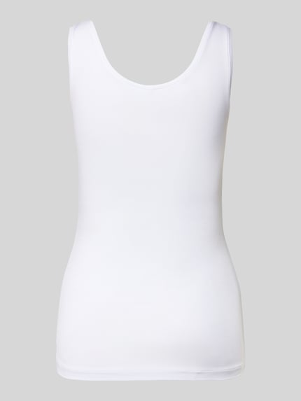 Productfoto, Slim Fit Top met Rundhalsausschnitt van Hanro, wit, elastische modalmix, dames top, mouwloos design, ronde hals