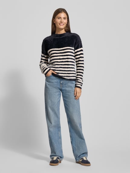 Christian Berg Woman Strickpullover aus Kunstfell Black 1