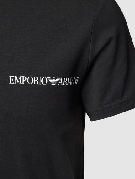 Emporio Armani T-Shirt mit Label-Print Black 2