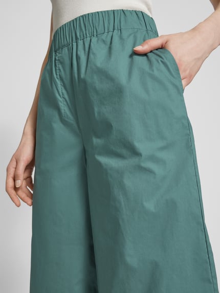 Jake*s Studio Woman Broek met verkorte pasvorm en elastische band Lagune - 3