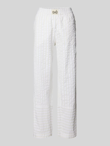 esmé studios Regular fit stoffen broek in kreuklook, model 'Candy' Offwhite - 2