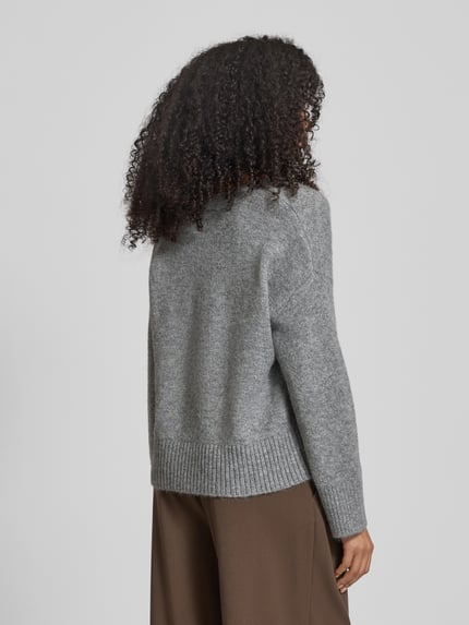 b.young Oversized Strickjacke mit Knopfleiste Modell 'OTTI' Mittelgrau Melange 5