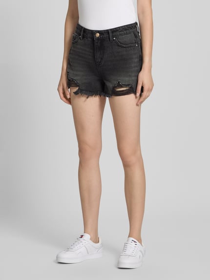 ONLY Regular fit korte jeans van puur katoen, model 'PACY' Zwart - 4