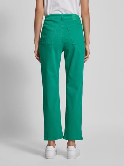 COMMA Regular fit jeans met opgestikte zakken Turquoise - 5