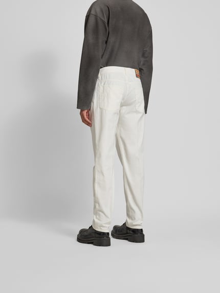 Diesel Jeansy o kroju straight fit z czystej bawełny Złamany biały 5