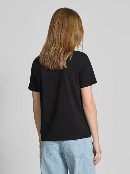 PIECES Regular Fit T-Shirt aus reiner Baumwolle Modell 'MARIA' Black 5