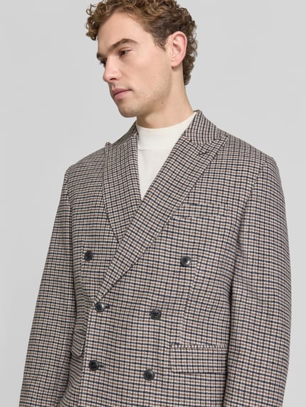 Selected Regular Fit Longline Sakko aus Schurwolle mit Schulterpolstern Mittelgrau 3