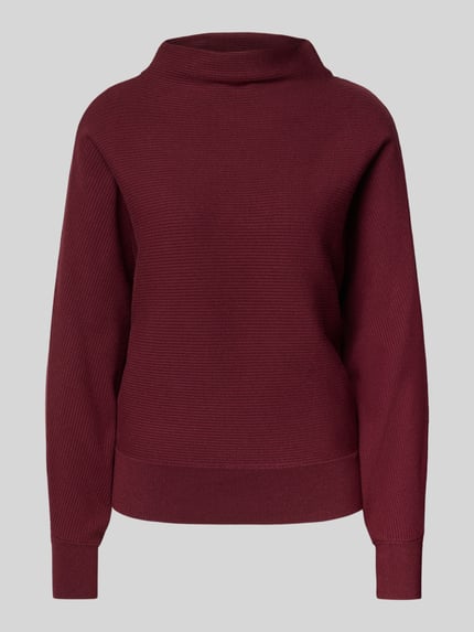 zero Strickpullover aus Viskose-Mix mit Stehkragen Rot 2