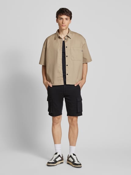 ONLY & SONS Regular Fit Bermudas aus Baumwoll-Mix Modell 'CAM STAGE' Black 1