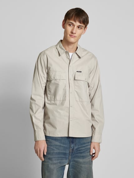 Santa Cruz Regular Fit Freizeithemd mit Label-Detail Beige 4