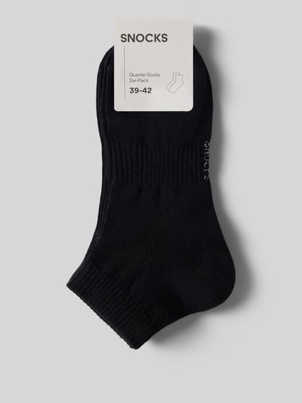 SNOCKS Socken mit elastischem Bund im 2er-Pack Black 1