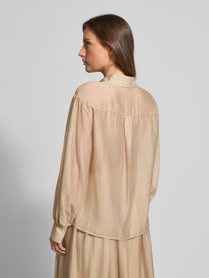 Luisa Cerano Hemdbluse mit Raffungen Sand 5