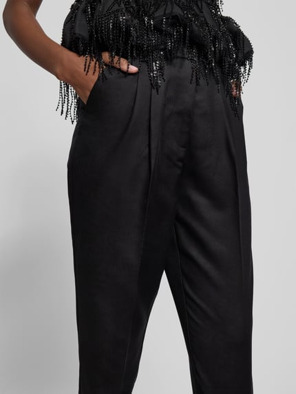 black palms Stoffen broek met bandplooien Zwart - 3