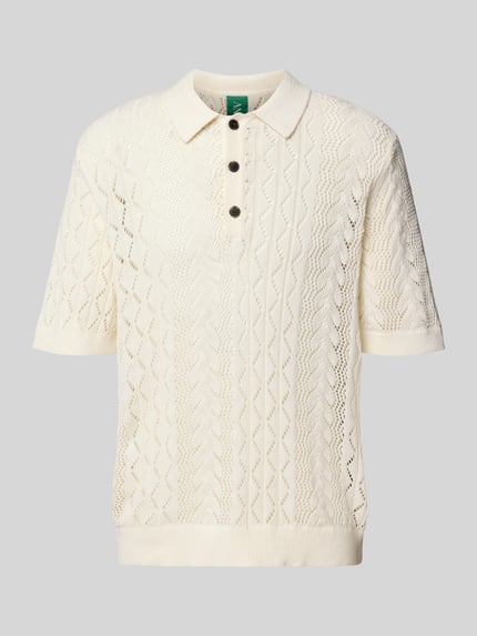 ANNARR Regular Fit Poloshirt mit Knopfleiste Modell 'MANI' Offwhite 2