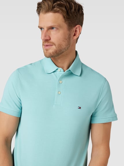 Tommy Hilfiger Koszulka polo o kroju slim fit model ‘1985’ Jasnoturkusowy 3
