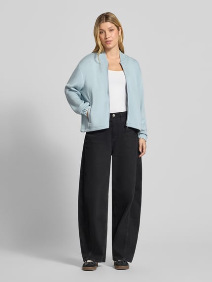 OPUS Sweatjacke mit Baseballkragen Glacki club Aqua 1