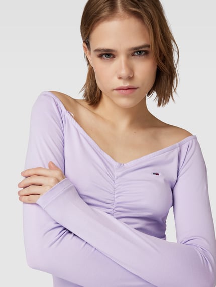 Tommy Jeans Mini-jurk met labelstitching Lavendel - 3
