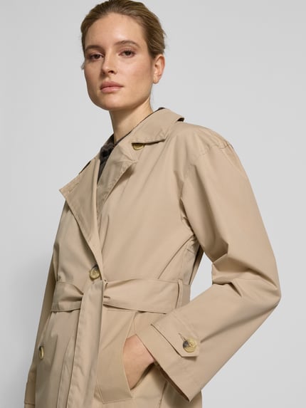 b.young Trenchcoat mit Bindegürtel Modell 'Calea' Sand 3