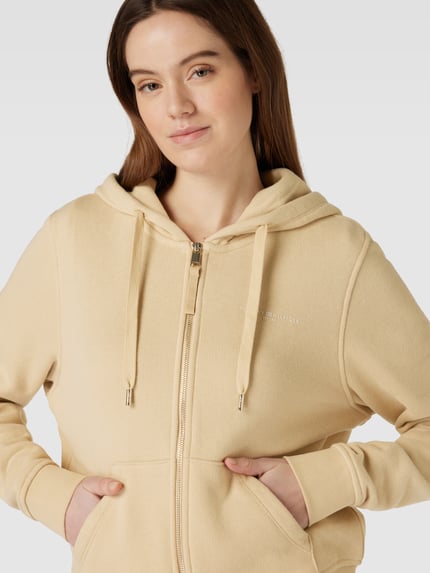 Tommy Hilfiger Sweatjacke mit Label-Schriftzug Beige 3
