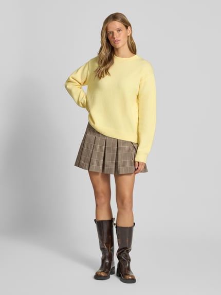 PIECES Regular fit pullover met wol model 'ALLY' Geel - 1