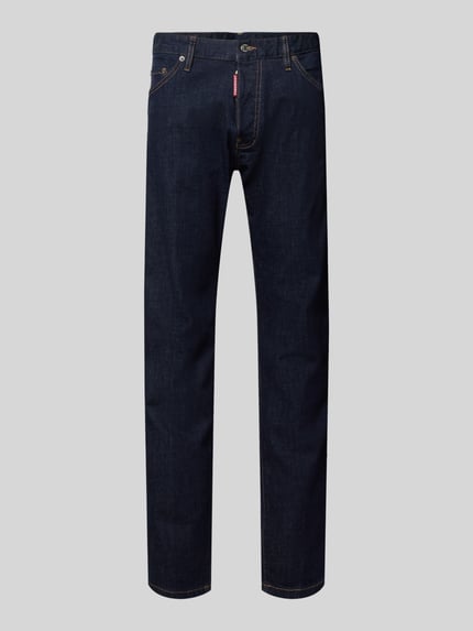 Dsquared2 Ready to Wear Regular Fit Jeans mit Label-Patch Modell 'Teddy Jean' Jeansblau 1