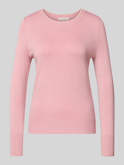 Christian Berg Woman Strickpullover mit gerippten Abschlüssen Altrosa 2
