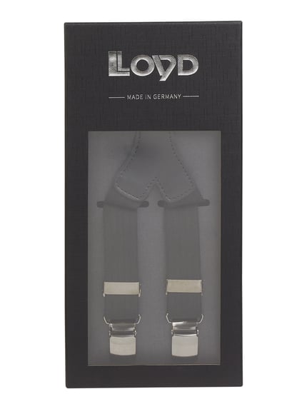 LLOYD Men's Belts Hosenträger mit Leder-Badge Black 3